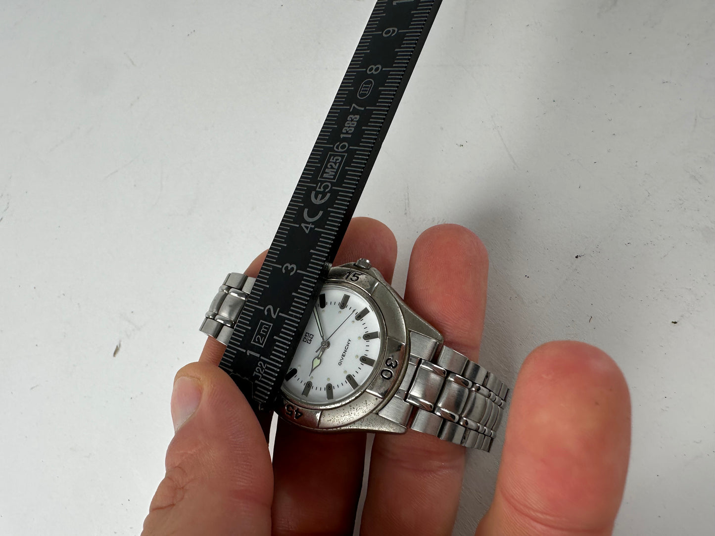 Vintage Givenchy Quartz Steel Watch Silver