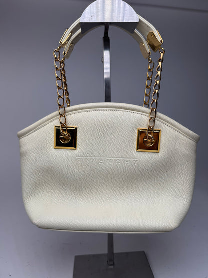 Sac vintage en cuir blanc Givenchy