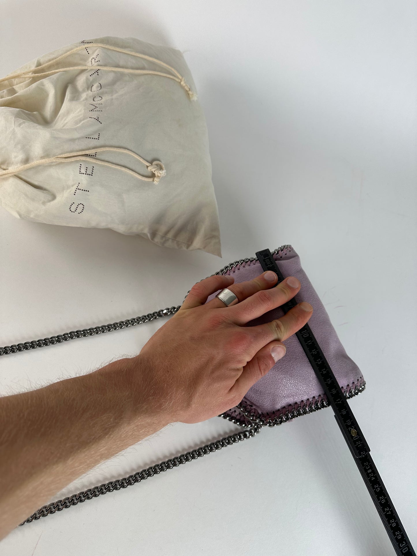 Vintage Stella McCartney Falabella Mini Crossbody Bag Vegan Leather Lilac