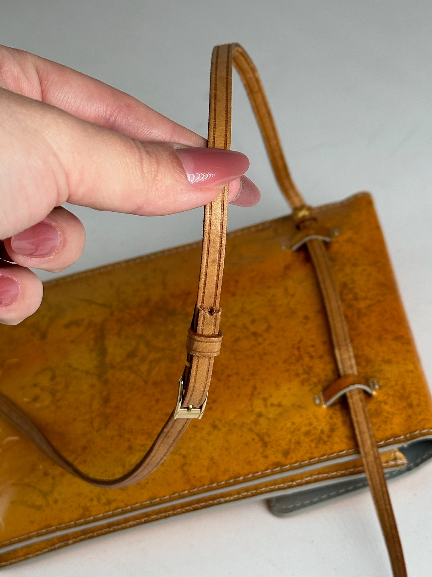 Vintage Louis Vuitton Vernis Leather monogram bag Orange