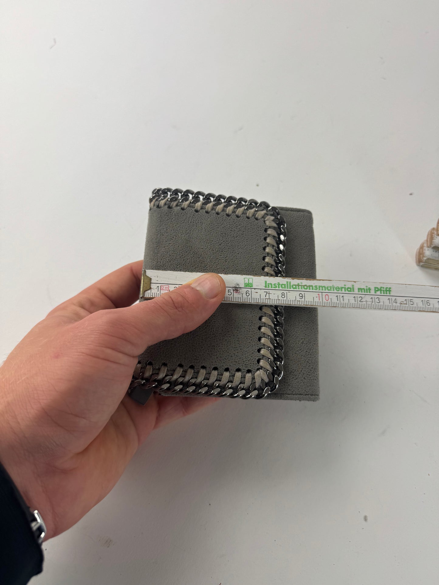 Vintage Stella Mc Cartney Vegan Leather Card Holder / Wallet Grey