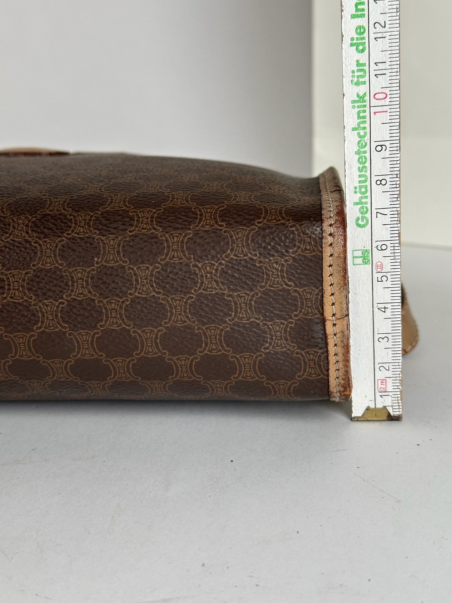 Vintage Celine Paris Monogram Leather clutch brown