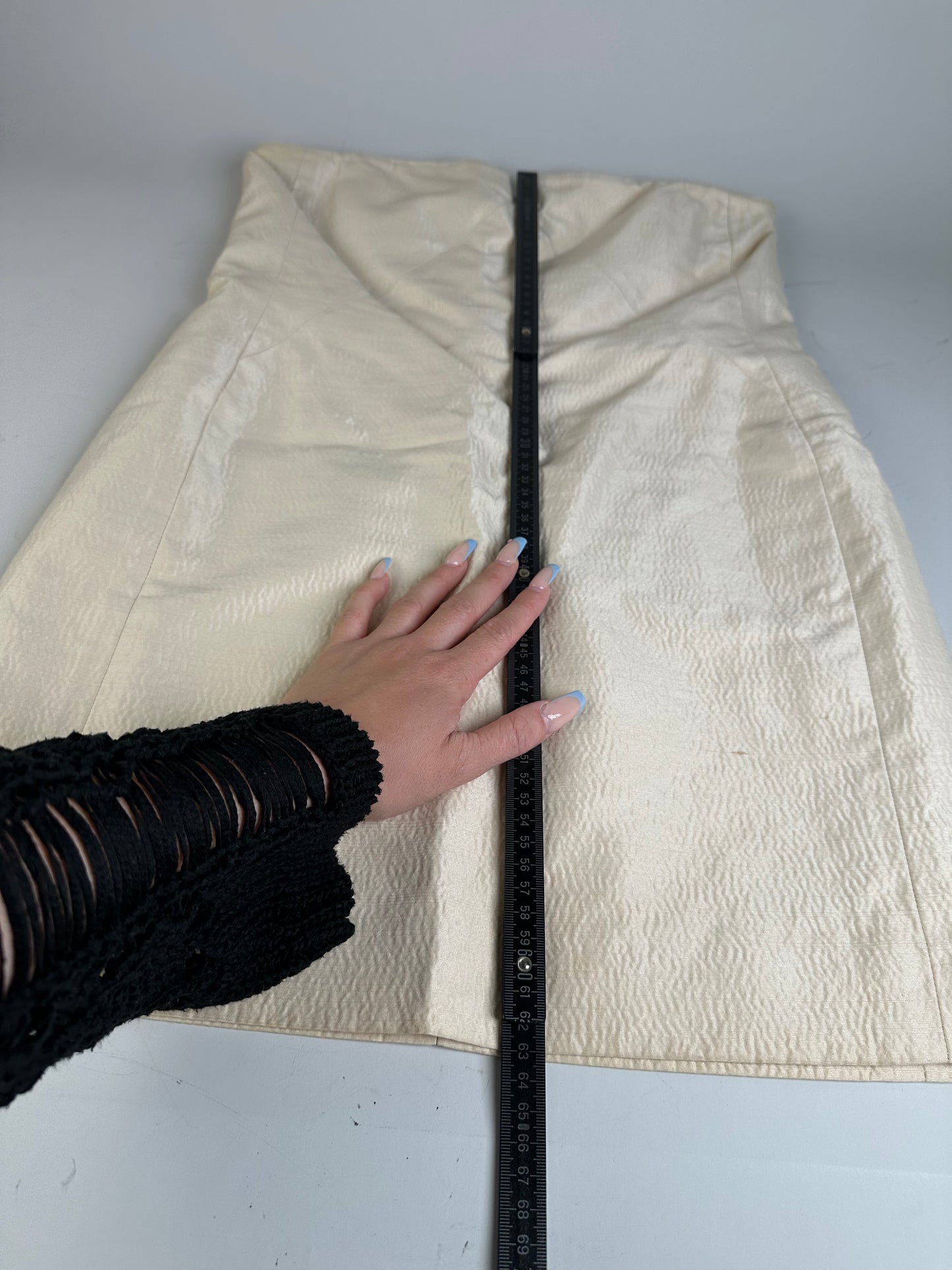 Vintage Celine Viscose Silk Dress Cream L