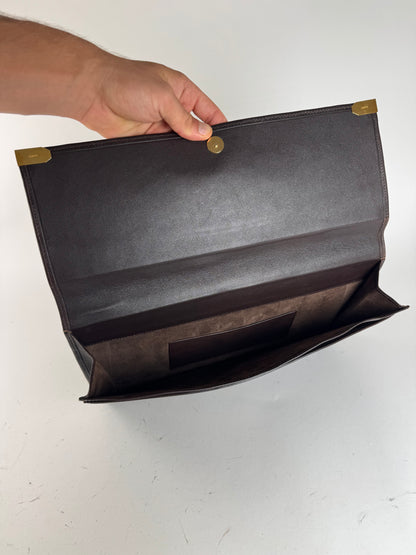 Vintage Loewe Madrid Leather Clutch Brown