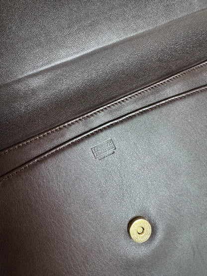 Vintage Loewe Madrid Leather Clutch Brown