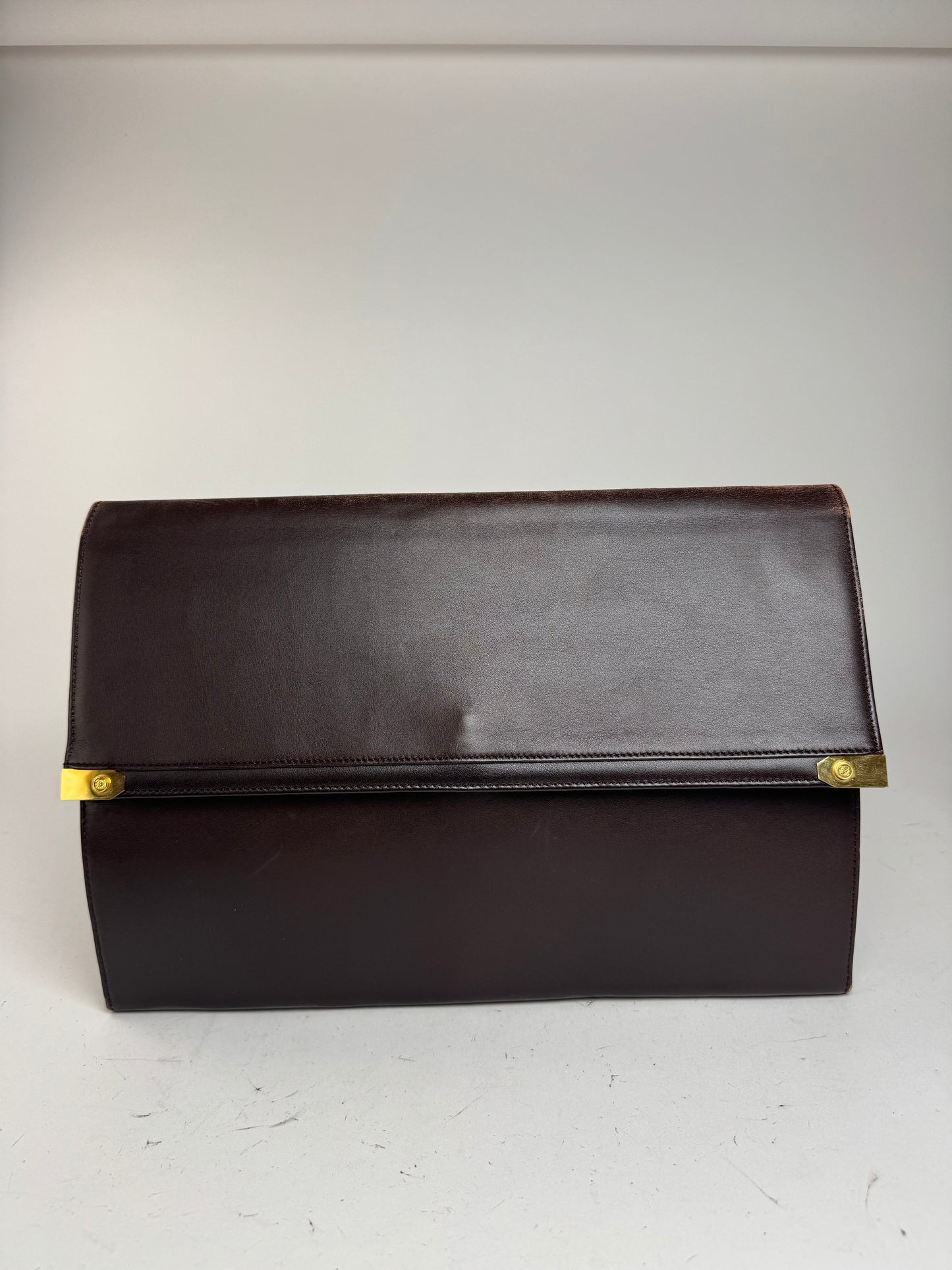 Vintage Loewe Madrid Leather Clutch Brown