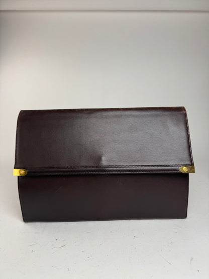 Vintage Loewe Madrid Leather Clutch Brown