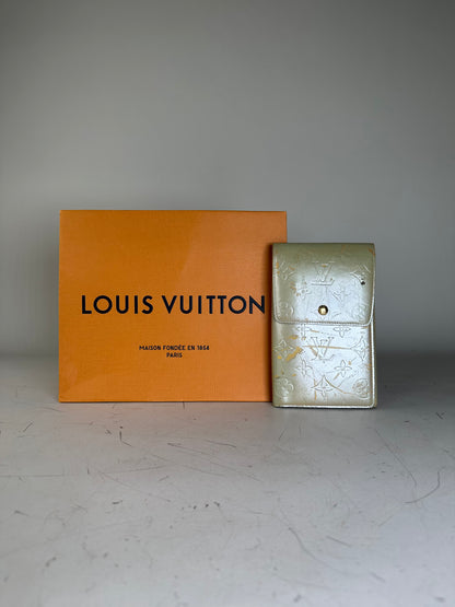Vintage Louis Vuitton Monogram Vernis Wallet Pale Green Gold