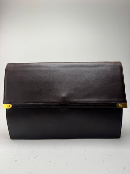 Vintage Loewe Madrid Leather Clutch Brown