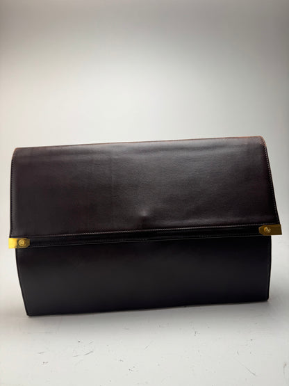 Vintage Loewe Madrid Leather Clutch Brown