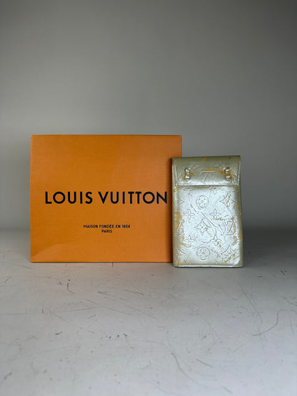 Vintage Louis Vuitton Monogram Vernis Wallet Pale Green Gold