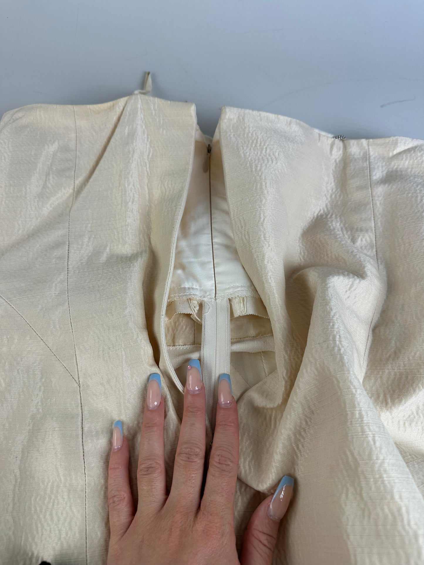 Vintage Celine Viscose Silk Dress Cream L