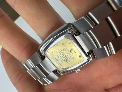 Vintage Gucci Steel Quartz Watch Silver