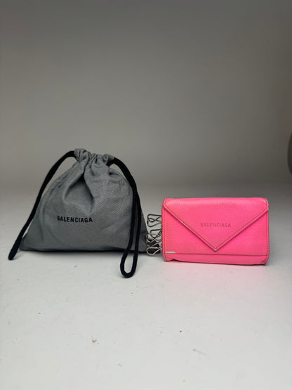 Vintage Balenciaga Leather Cardholder / Key holder pink