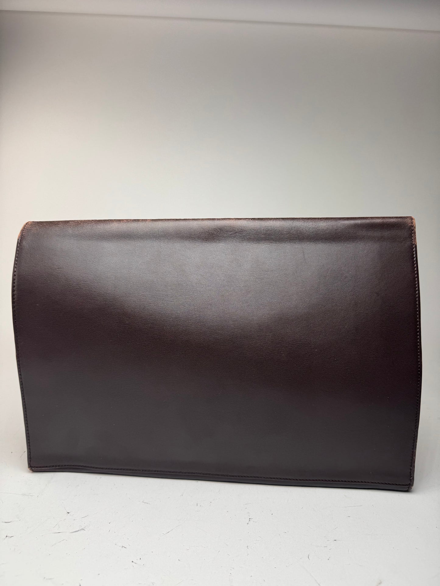 Vintage Loewe Madrid Leather Clutch Brown