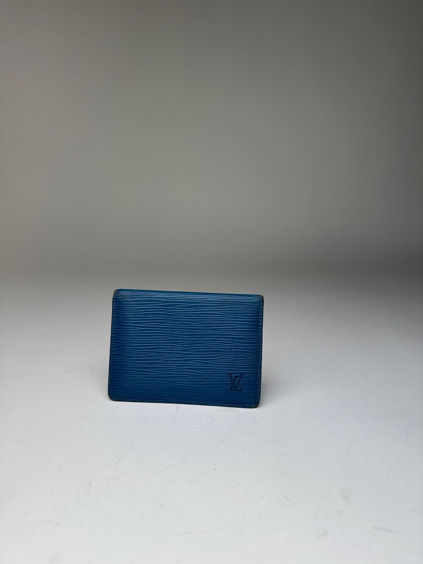 Vintage Louis Vuitton Epi Leather Card Holder Blue