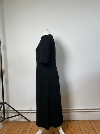 Vintage Chloe Crepe Midi Dress Black M