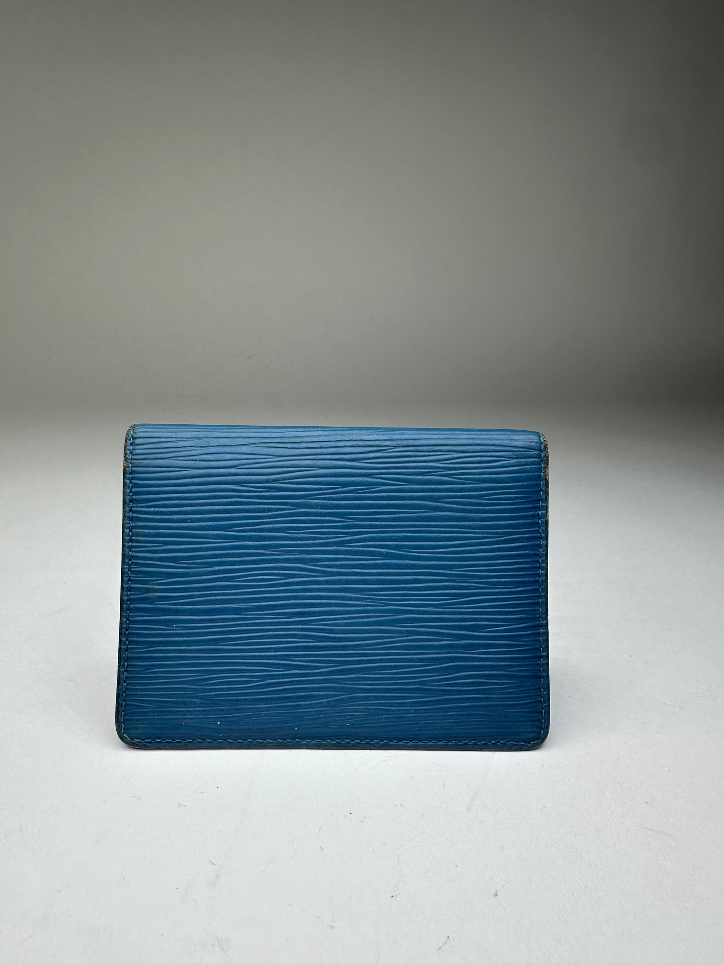 Vintage Louis Vuitton Epi Leather Card Holder Blue