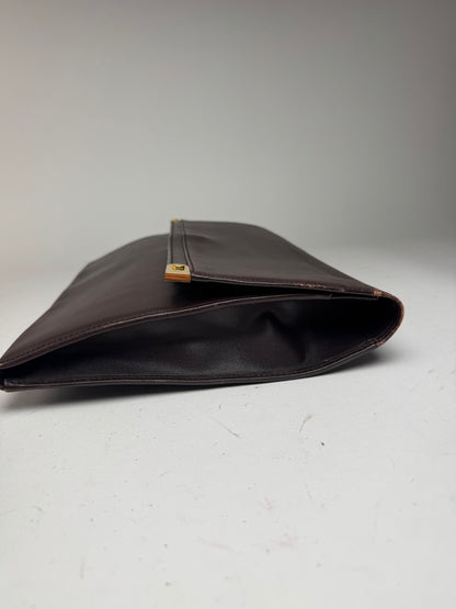 Vintage Loewe Madrid Leather Clutch Brown