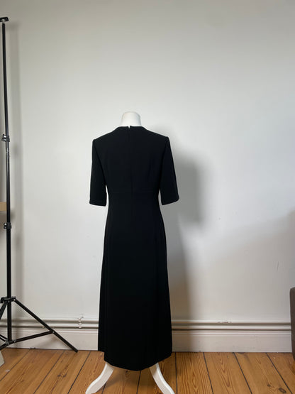 Vintage Chloe Crepe Midi Dress Black M