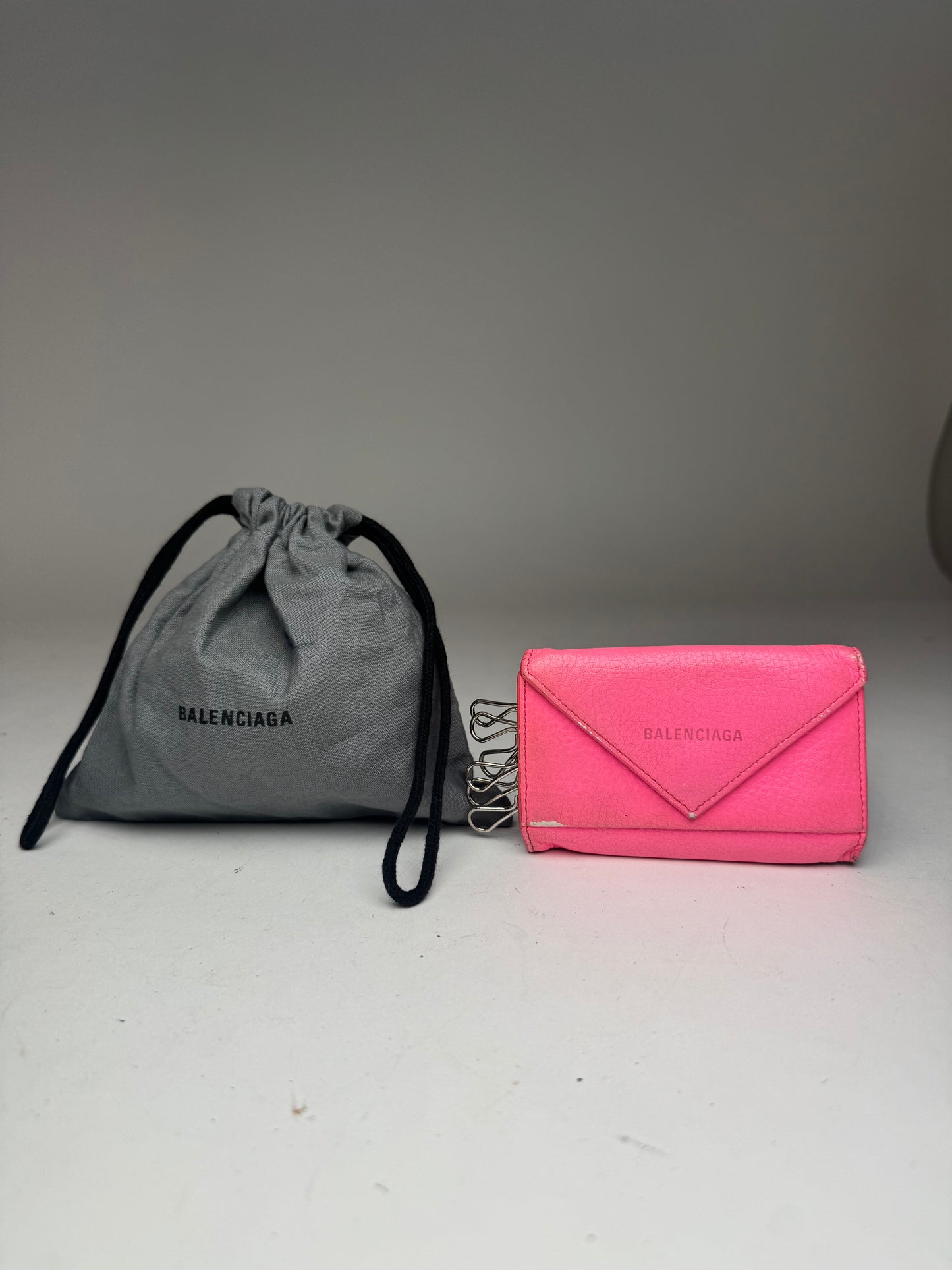 Vintage Balenciaga Leather Cardholder / Key holder pink