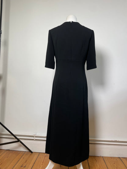 Vintage Chloe Crepe Midi Dress Black M