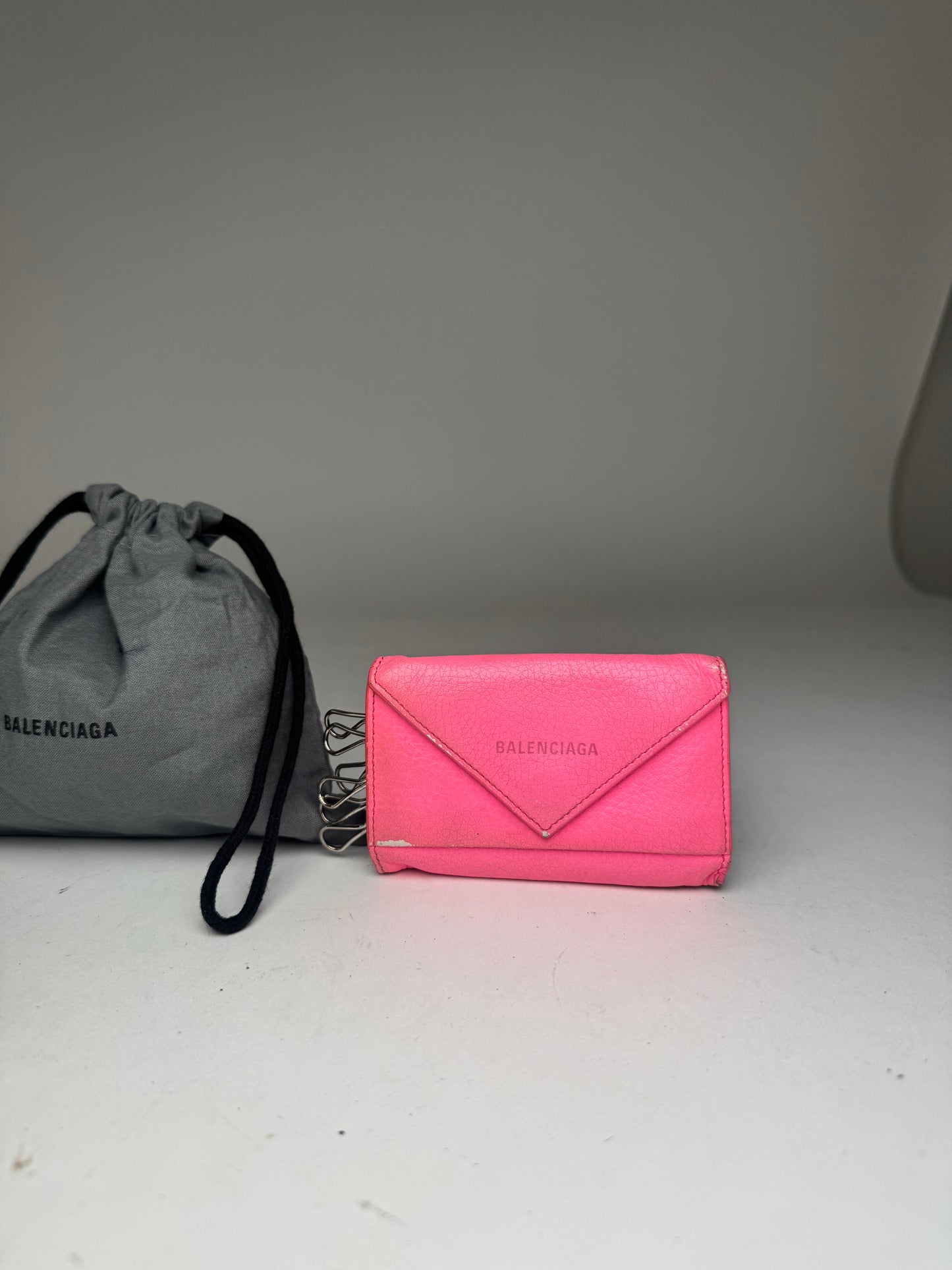 Vintage Balenciaga Leather Cardholder / Key holder pink