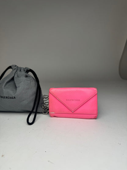 Vintage Balenciaga Leather Cardholder / Key holder pink