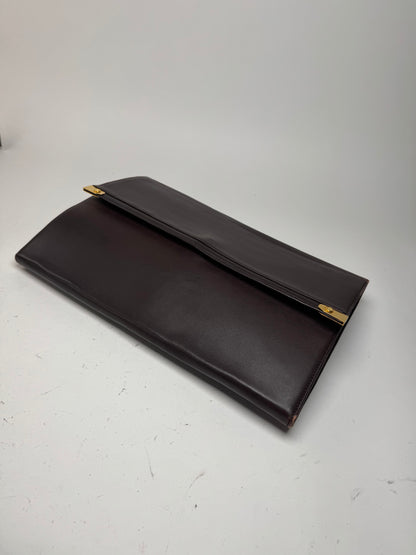 Vintage Loewe Madrid Leather Clutch Brown