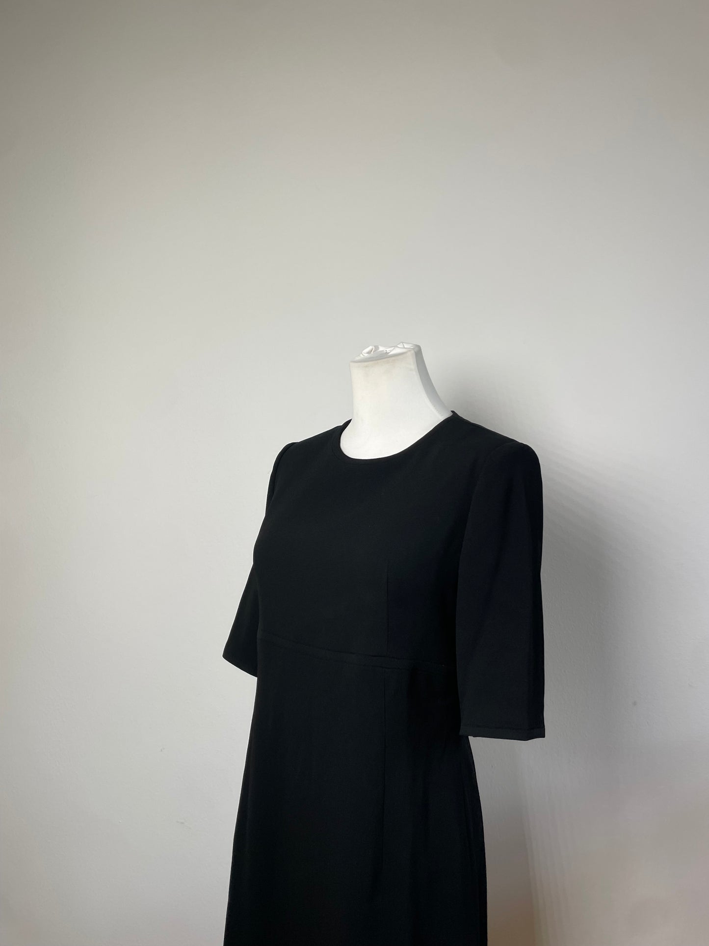 Vintage Chloe Crepe Midi Dress Black M