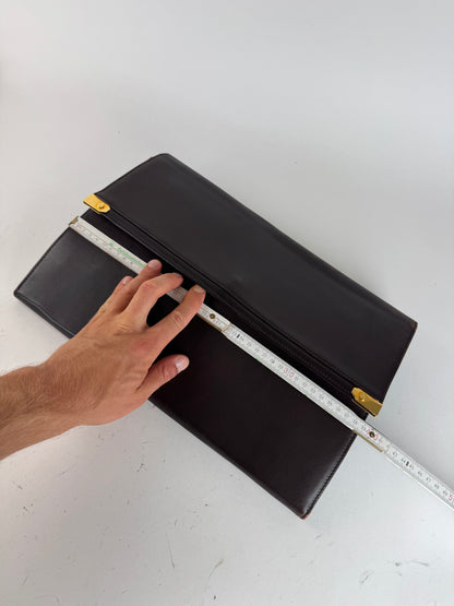 Vintage Loewe Madrid Leather Clutch Brown