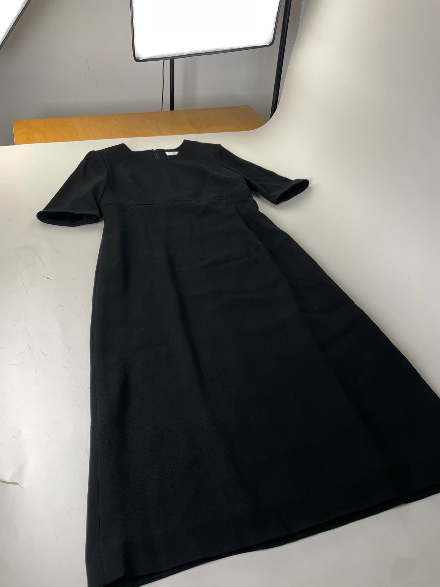 Vintage Chloe Crepe Midi Dress Black M