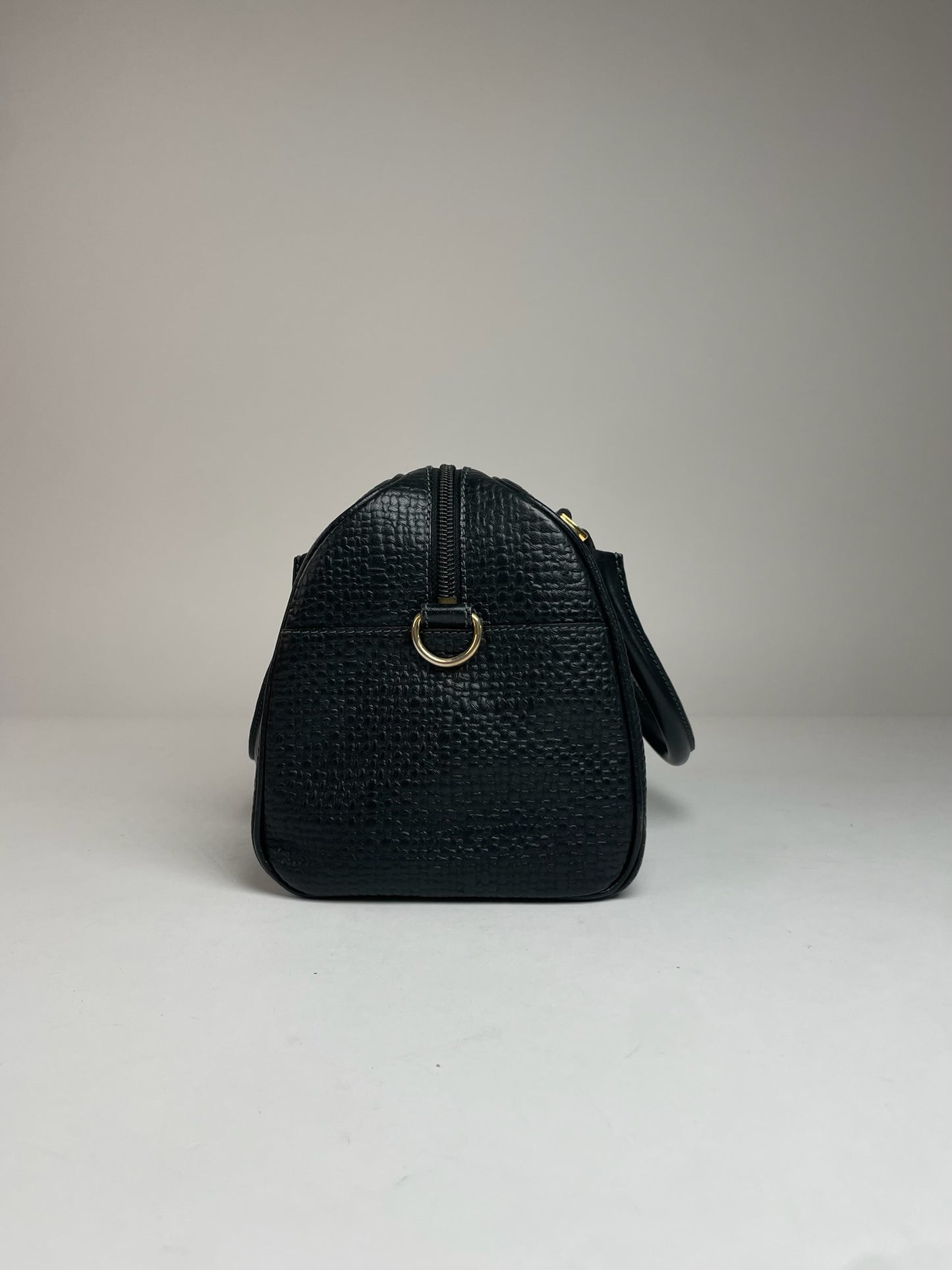 Vintage Courreges Leather Handbag Black