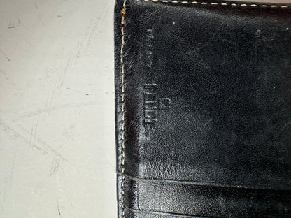 Vintage Fendi FF Monogram Canvas Wallet Black Silver