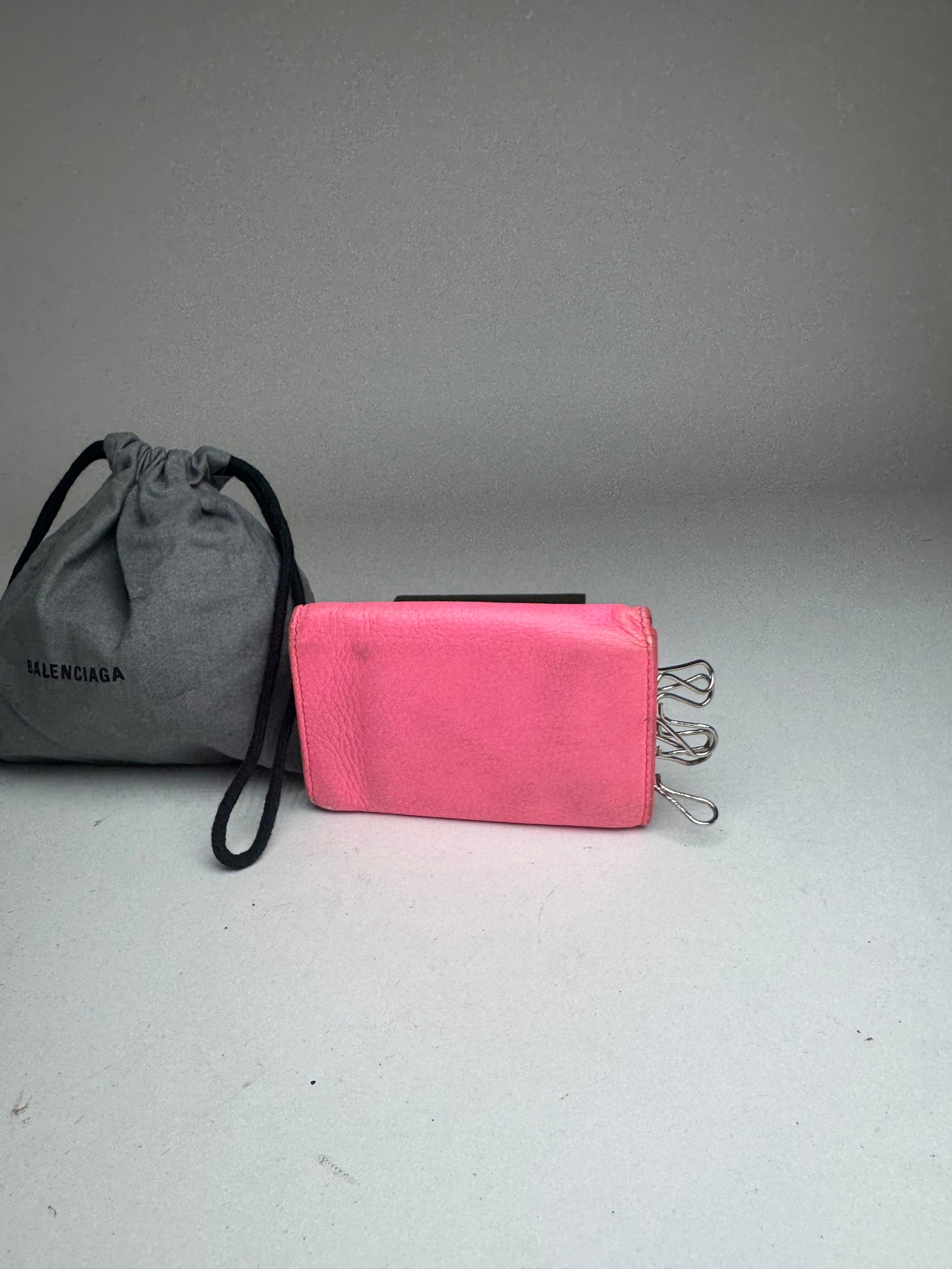 Vintage Balenciaga Leather Cardholder / Key holder pink