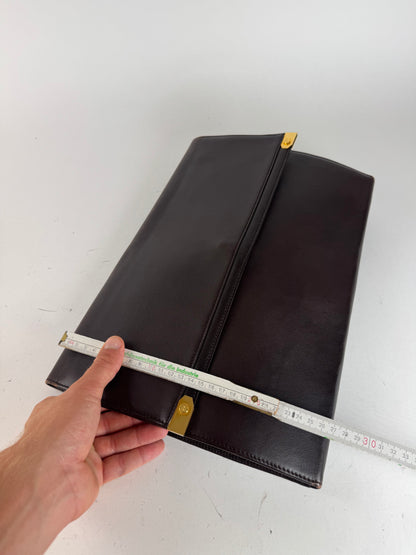 Vintage Loewe Madrid Leather Clutch Brown