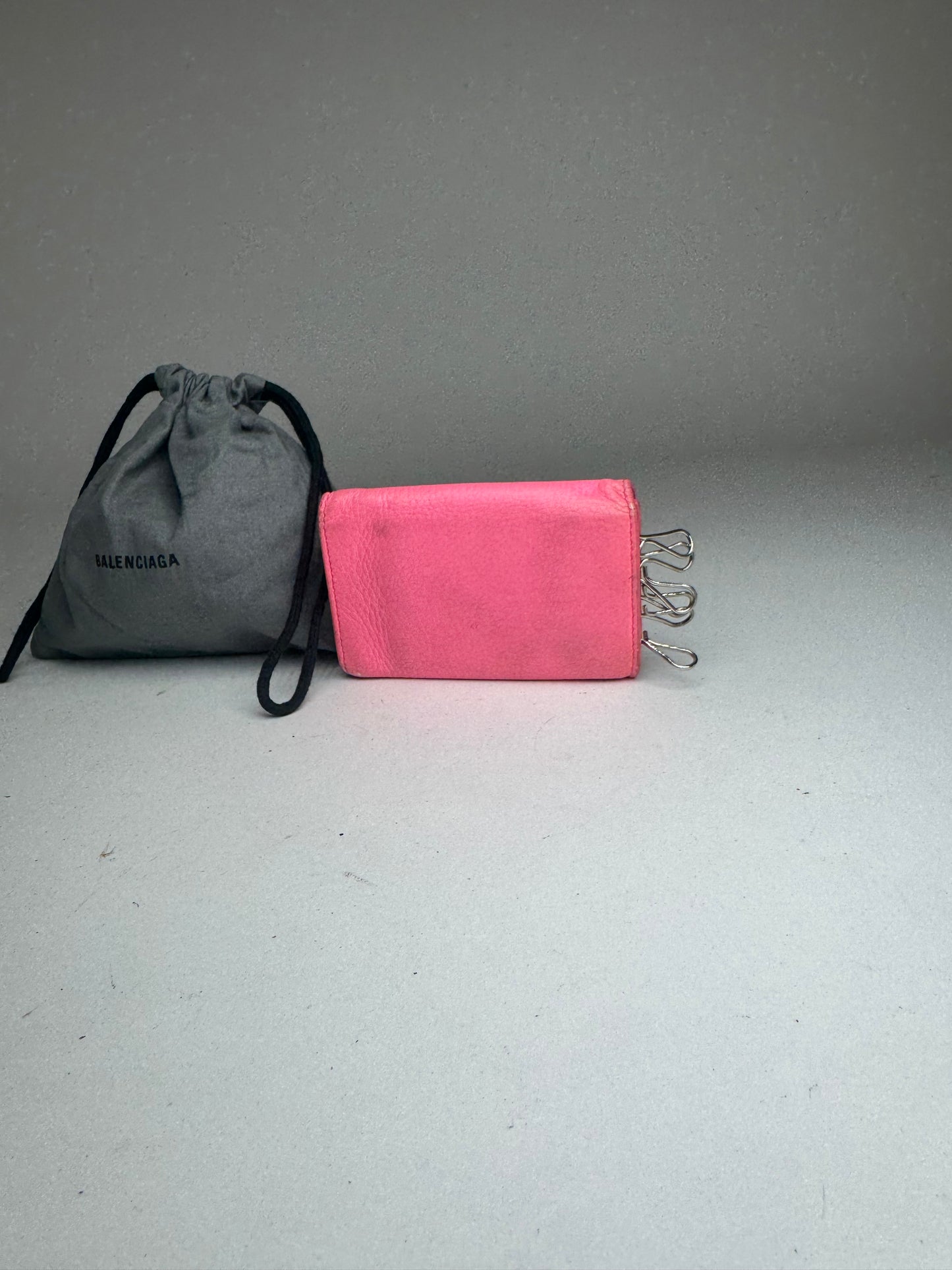 Vintage Balenciaga Leather Cardholder / Key holder pink