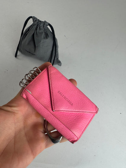 Vintage Balenciaga Leather Cardholder / Key holder pink