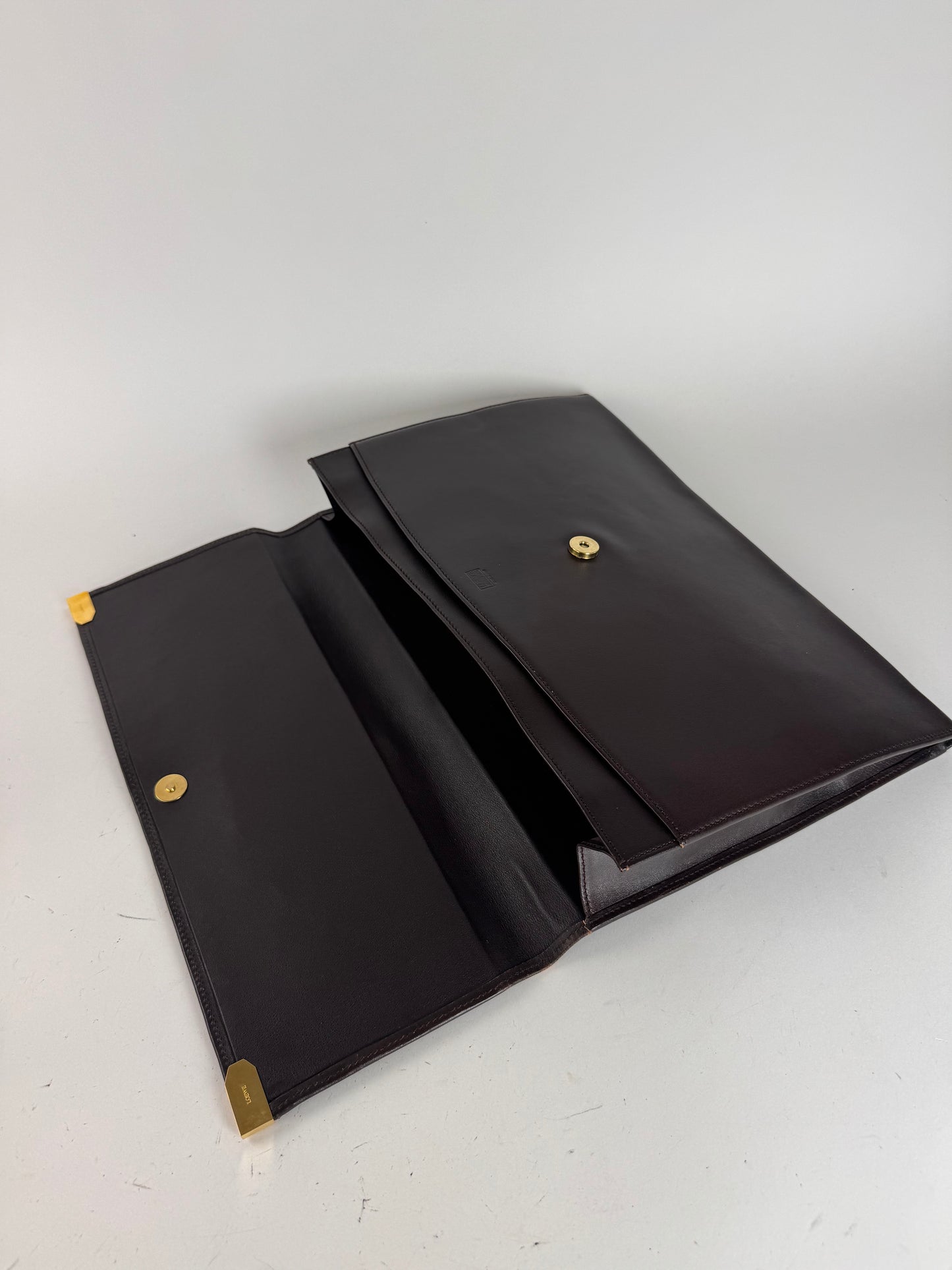 Vintage Loewe Madrid Leather Clutch Brown