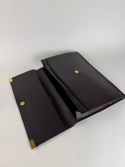 Vintage Loewe Madrid Leather Clutch Brown