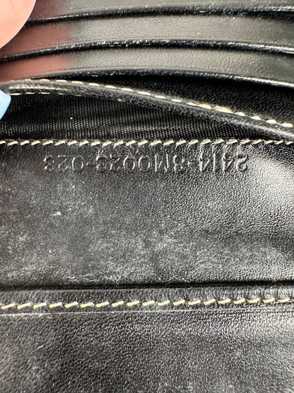 Vintage Fendi FF Monogram Canvas Wallet Black Silver
