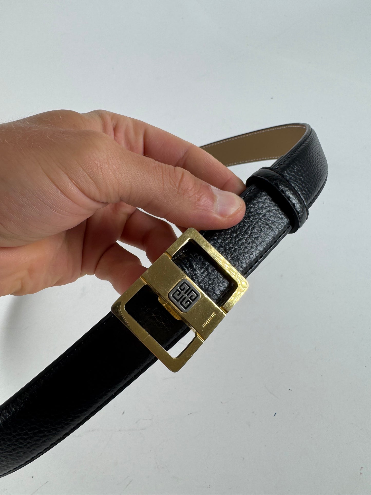 Vintage Givenchy Leather belt black