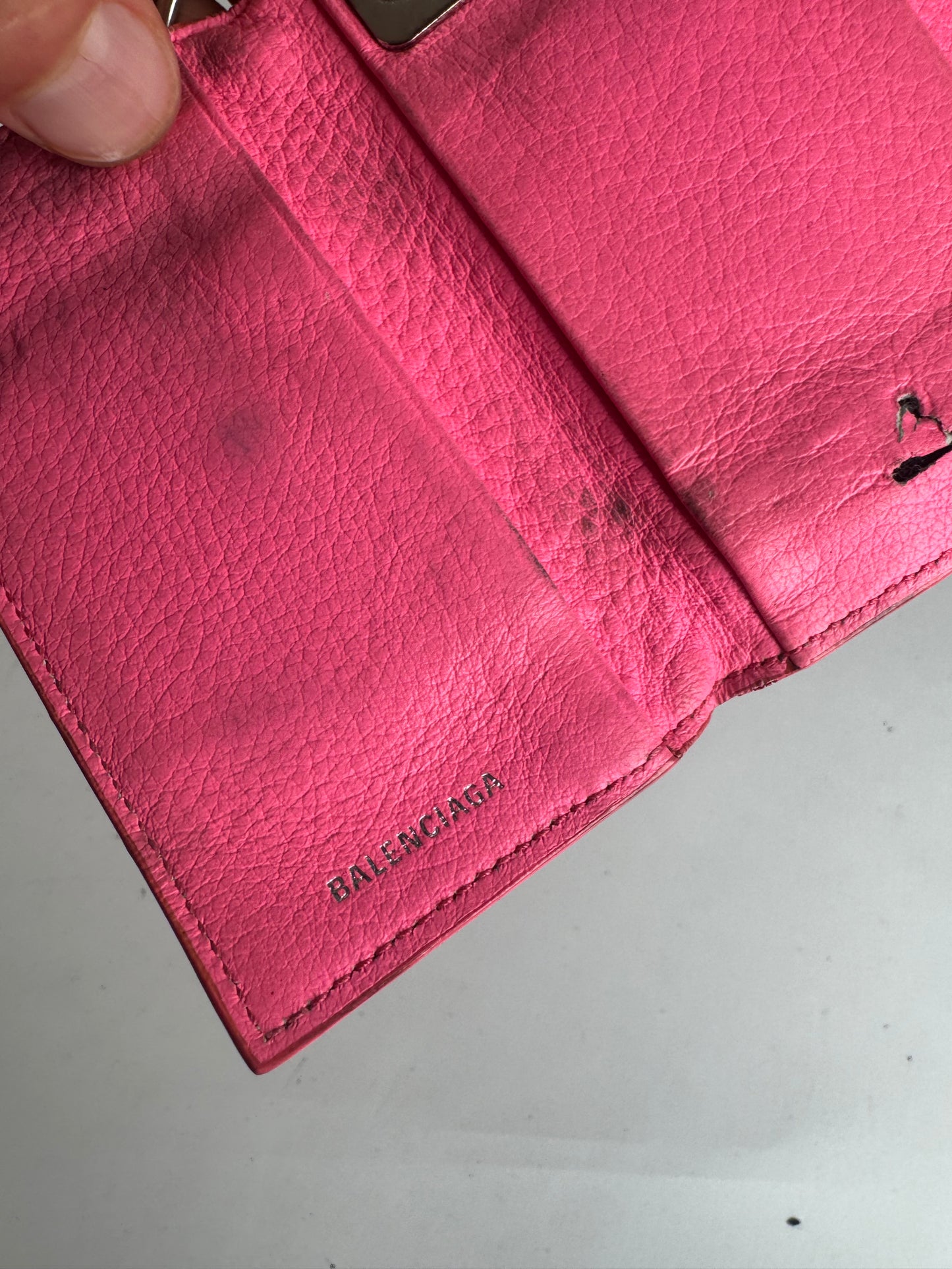 Vintage Balenciaga Leather Cardholder / Key holder pink