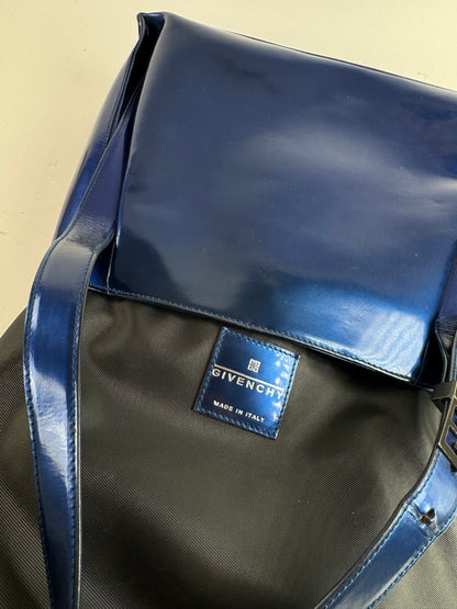 Vintage Givenchy Patent Leather Bag Blue