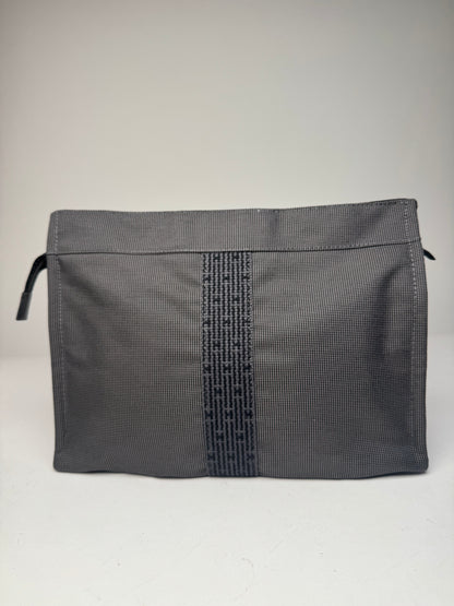 Vintage Hermes Paris Clutch Anthracite Black