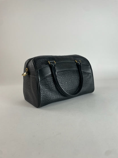 Vintage Courreges Leather Handbag Black