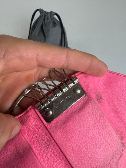 Vintage Balenciaga Leather Cardholder / Key holder pink