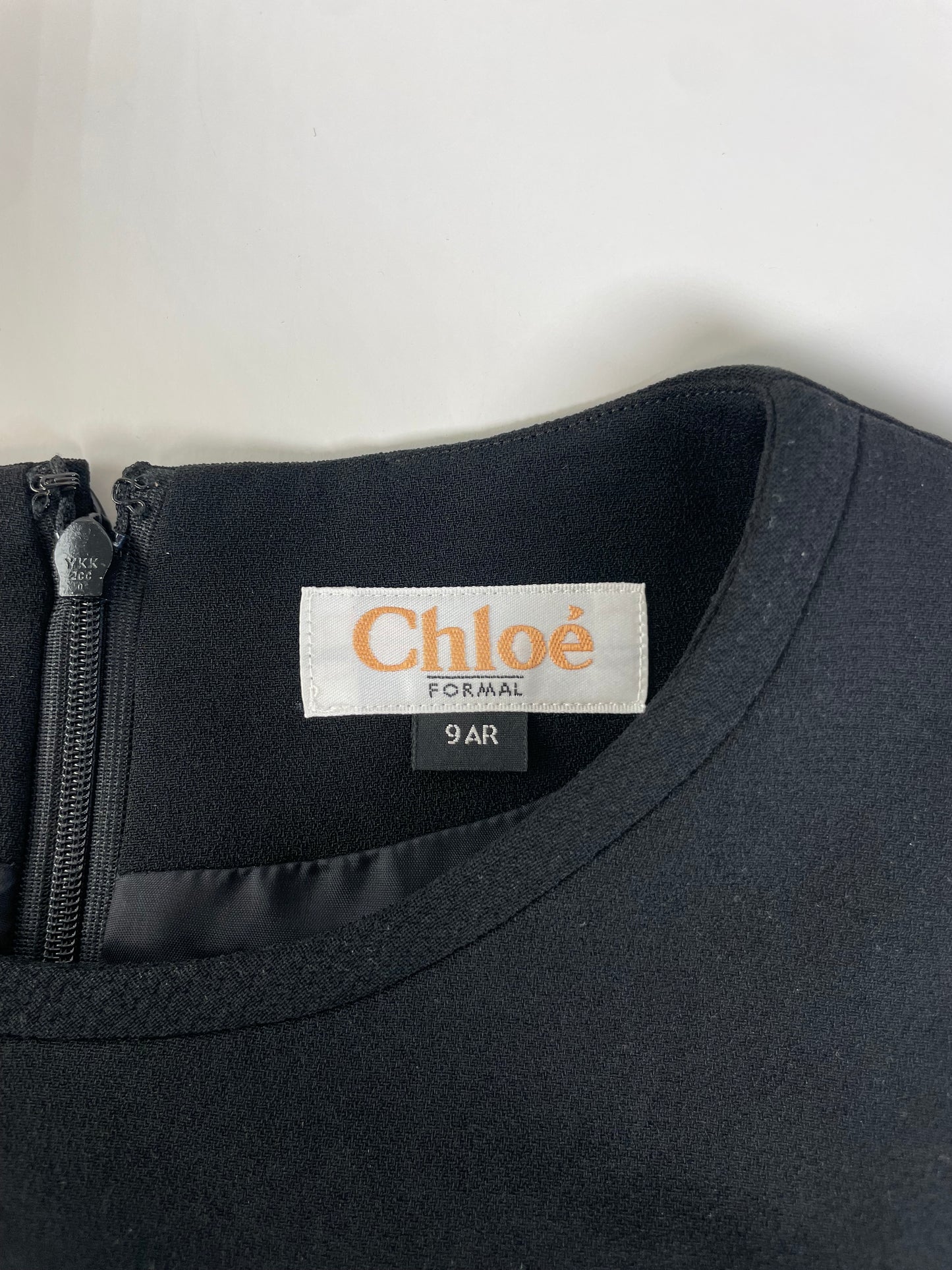 Vintage Chloe Crepe Midi Dress Black M