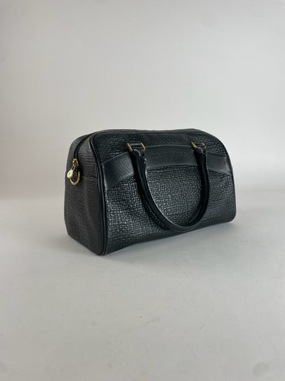 Vintage Courreges Leather Handbag Black