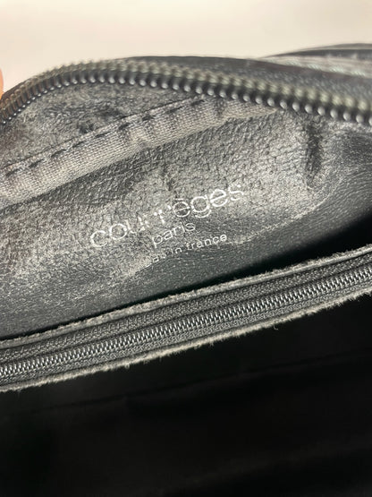 Vintage Courreges Leather Handbag Black